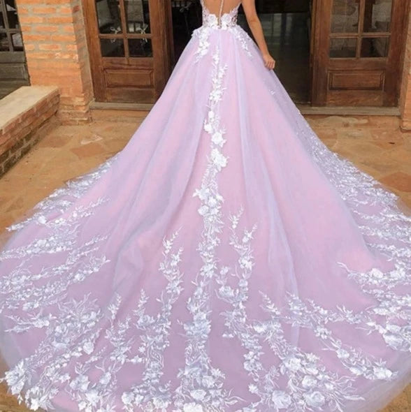 Pink Perfection Illusion Bridal Gown