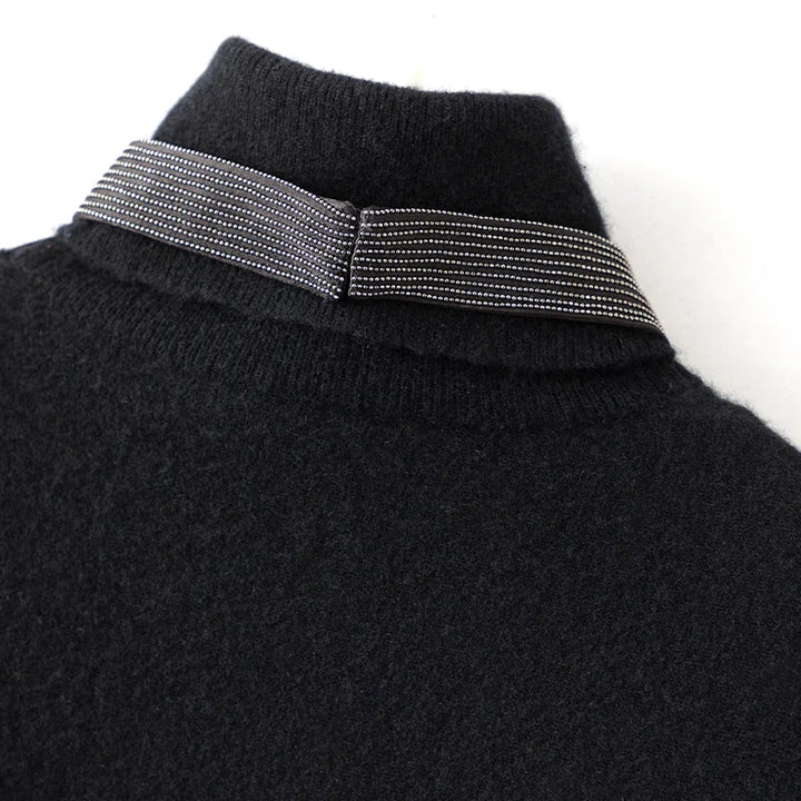 Long Turtleneck Knitwear Tops