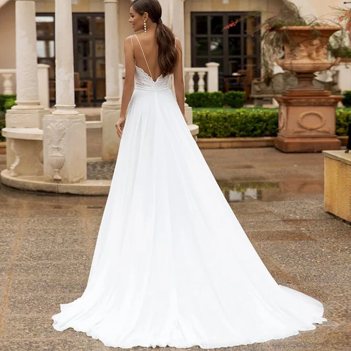 Alluring V-Neck Bridal Gown