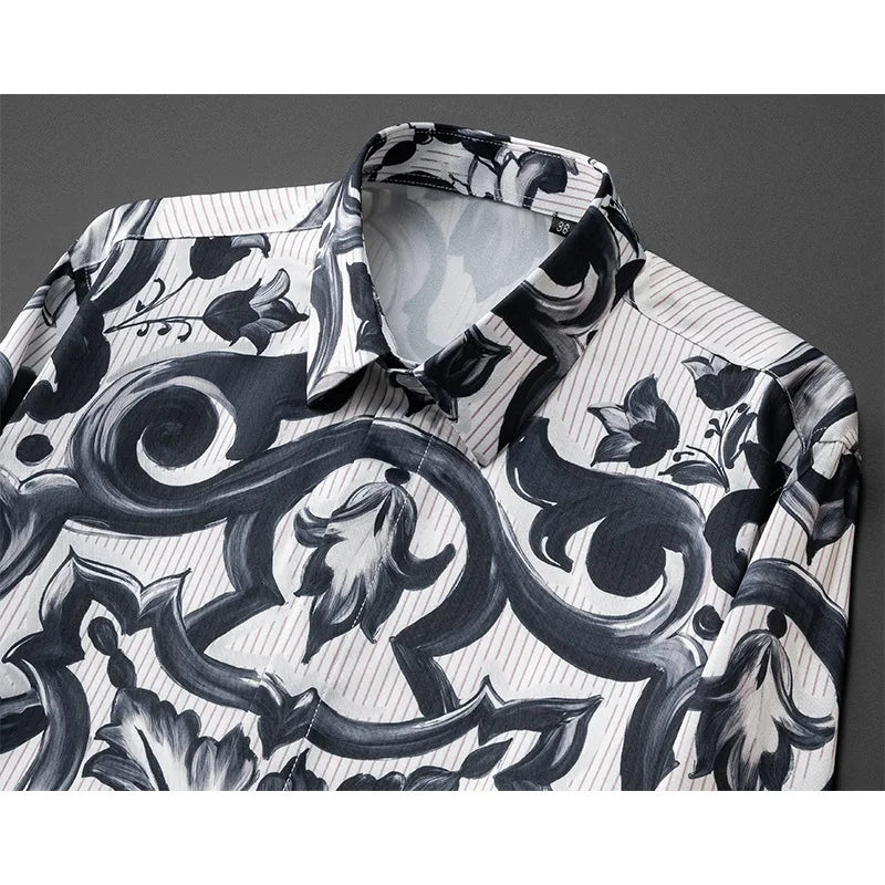 Trendy Printed Social Shirt