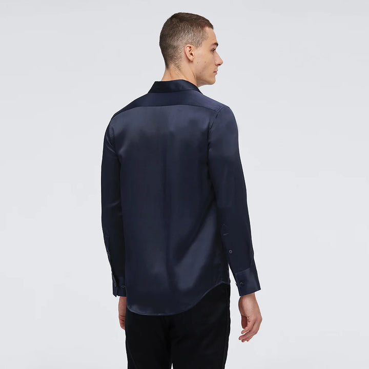 Versatile Long Sleeve Silk Shirt