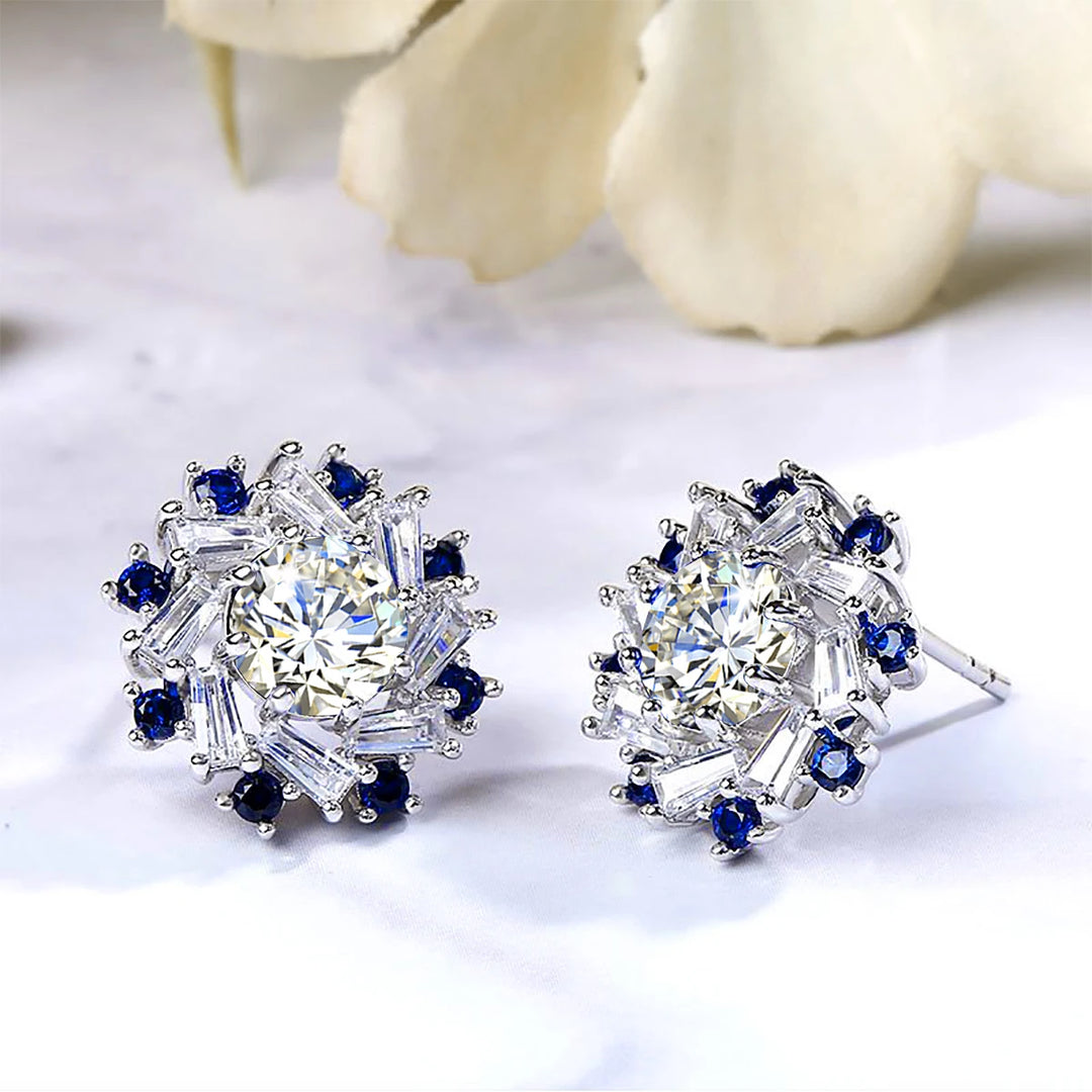 Refined Diamond Moissanite Earrings
