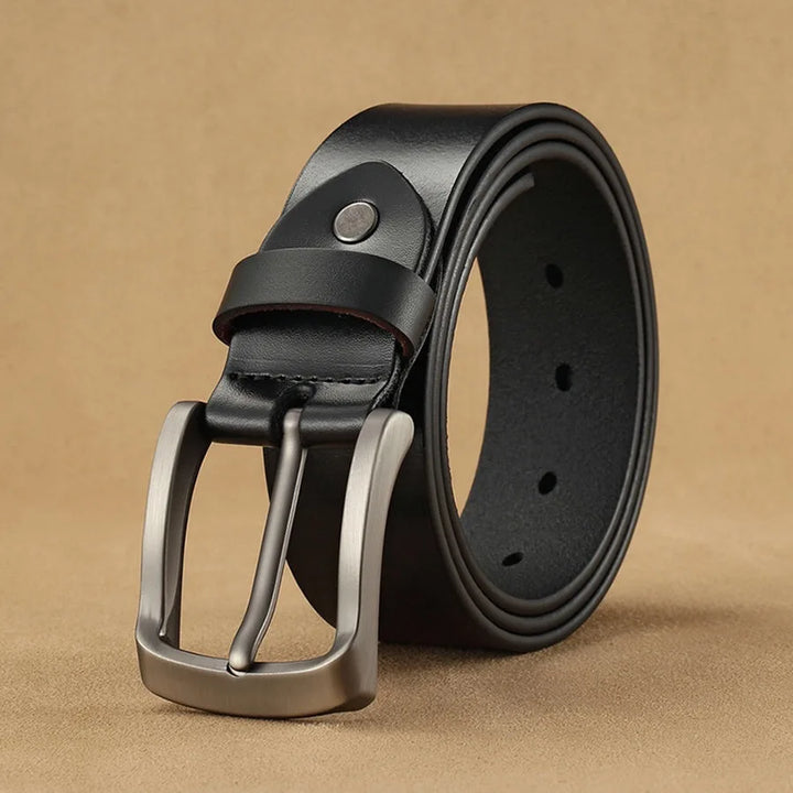 High-Quality Pin Buckle Men's Leather Belt