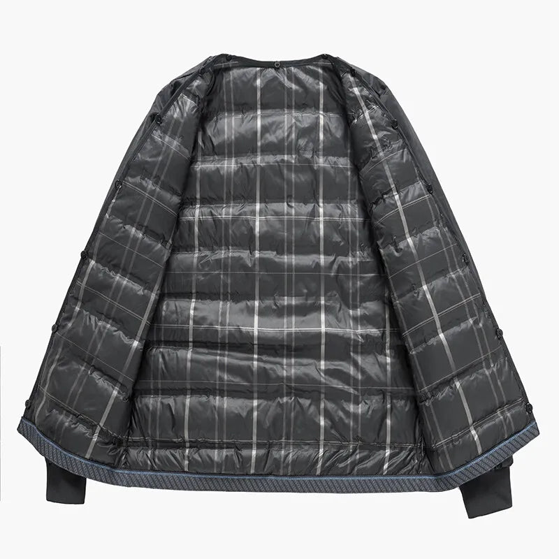 Refined Wool Checkered Coat