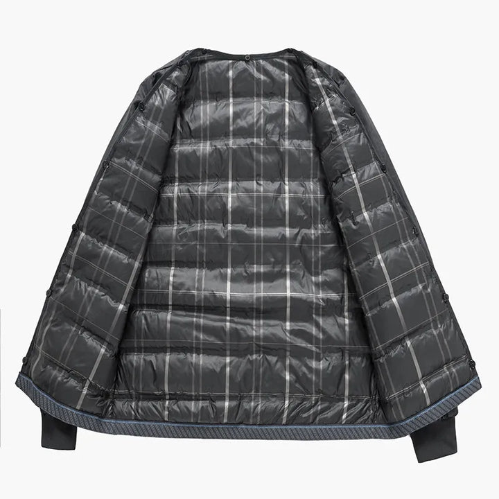 Refined Wool Checkered Coat
