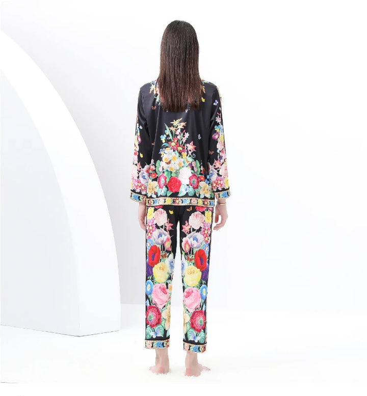 Comfortable Two-Piece Trimmed Pajama Set