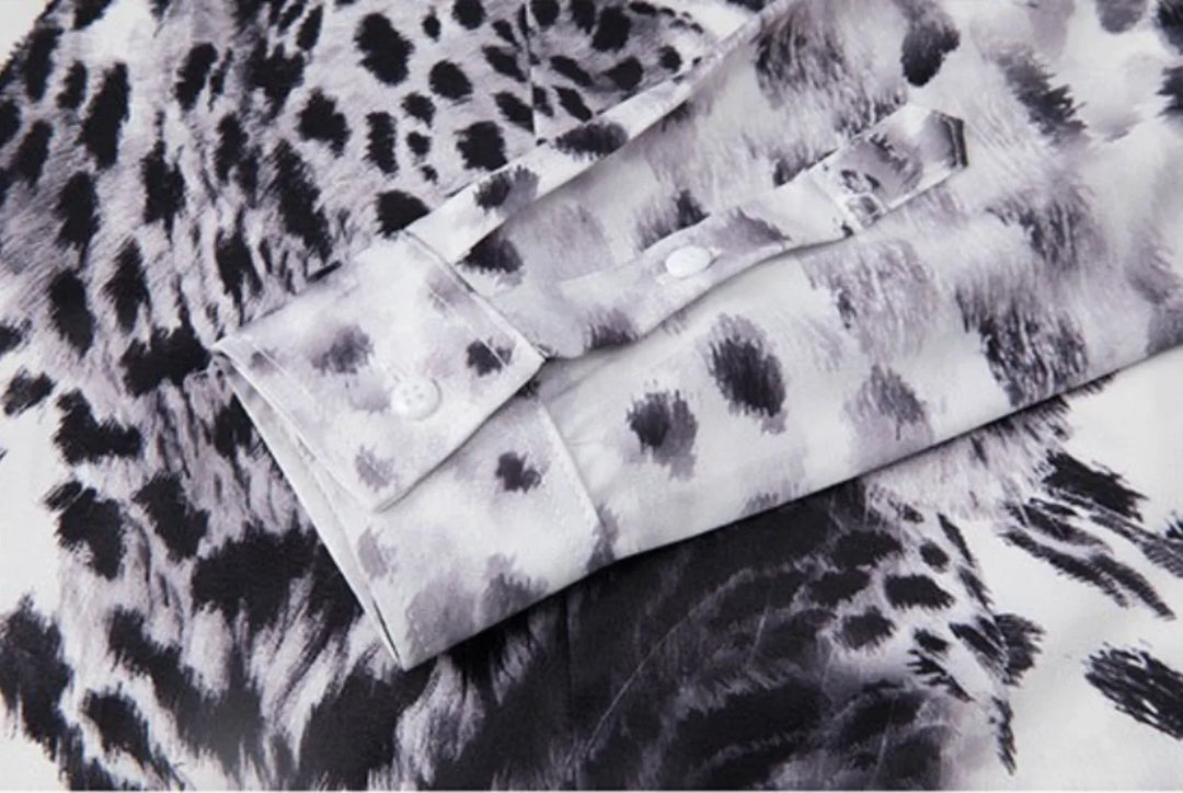 Trendy 3D Leopard Printed Casual Shirt