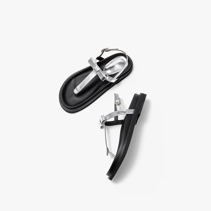 Stylish Buckle Strap Flip-Flop Sandals