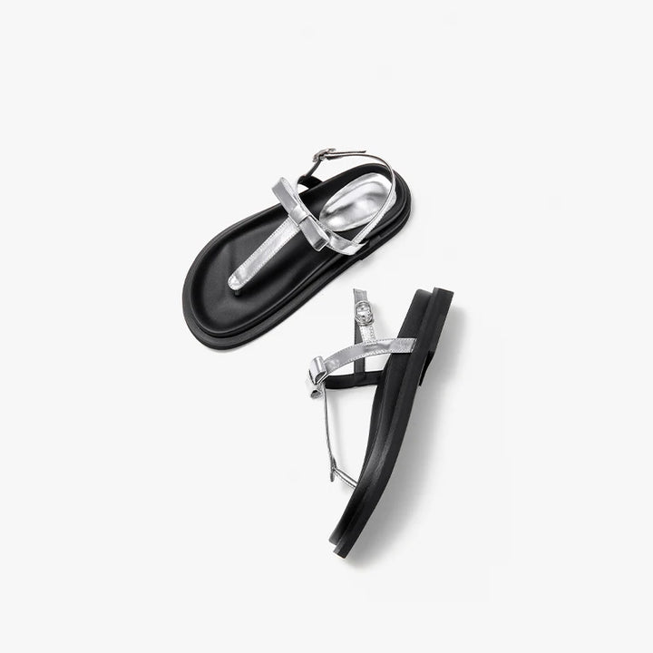 Stylish Buckle Strap Flip-Flop Sandals