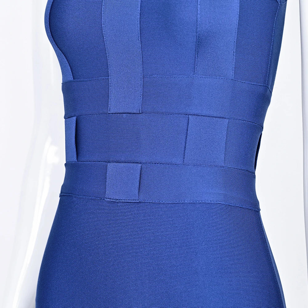 Trendy Woven Bandage Evening Dress
