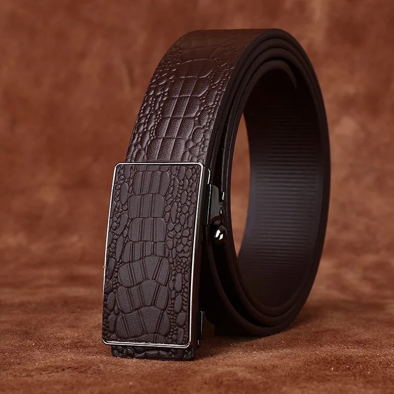 Toothless Automatic Buckle Business Belt