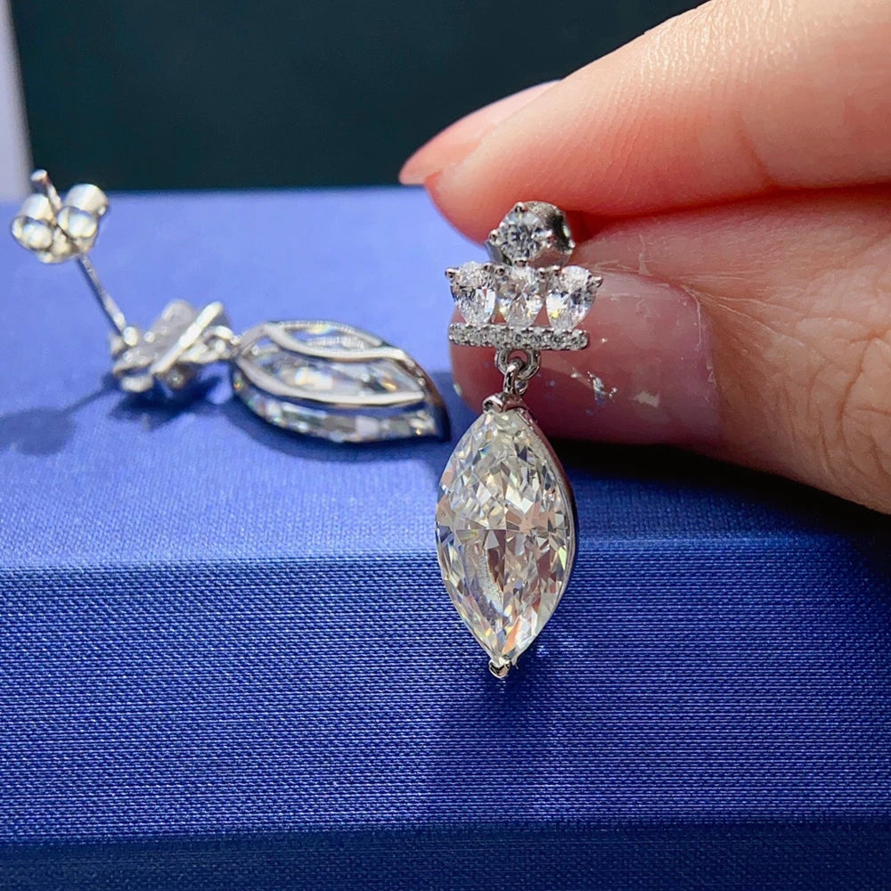 Elegant Marquise Cut Drop Earrings