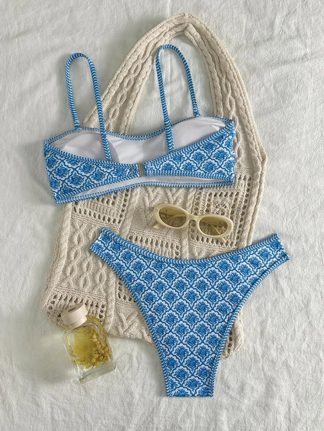 Lovely Floral Pleated Padded Swimwear