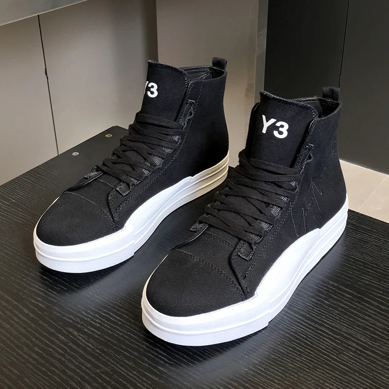 Comfortable Lace-Up Canvas Boots