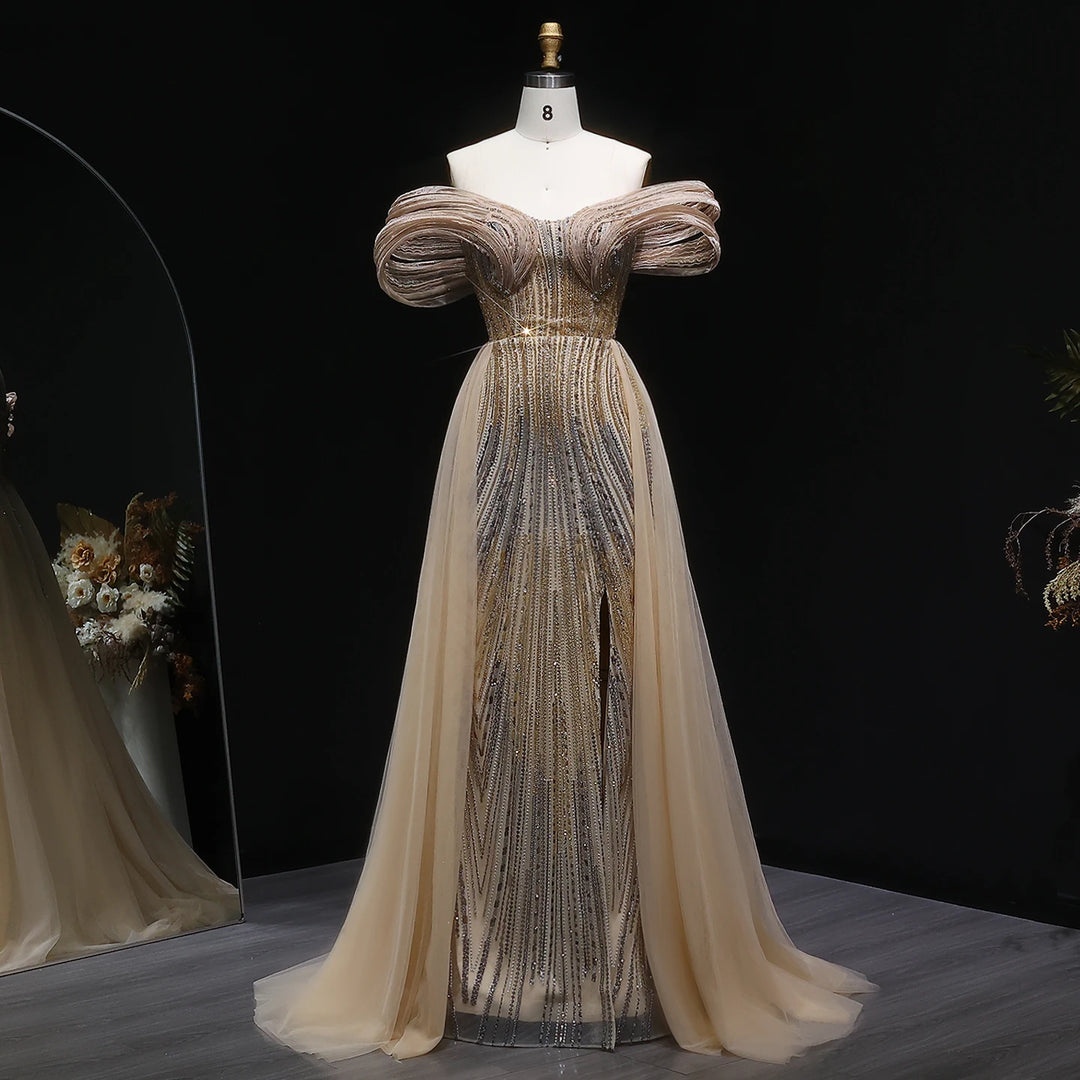 Luxury Beaded Evening Party Dress