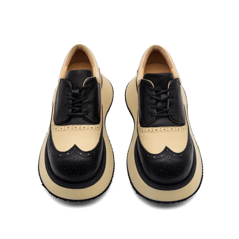 Premium Wide Fit Men's Leather Derby Shoes