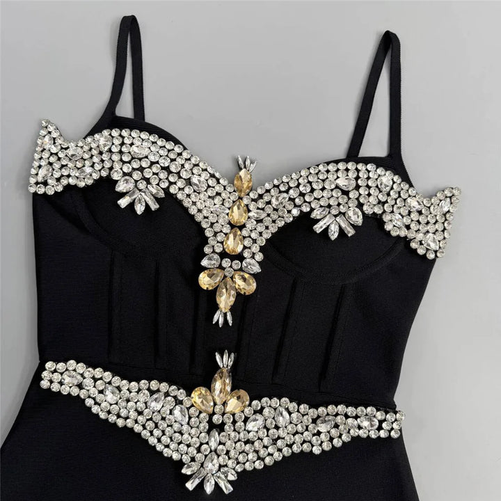 Elegant Beaded Maxi Party Dress