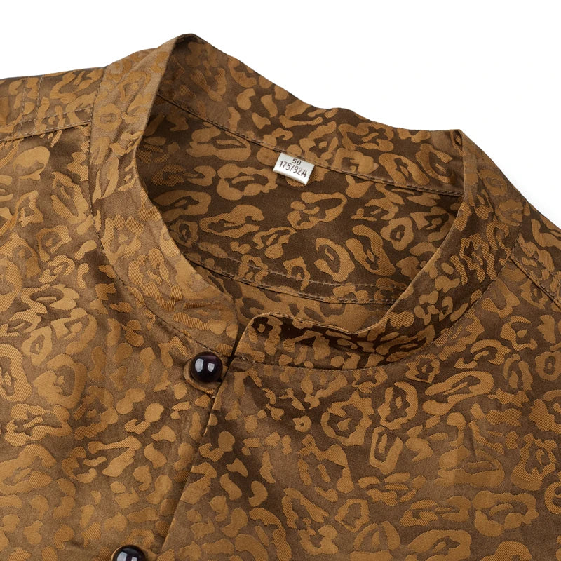 Elegant Short Sleeved Silk Shirt