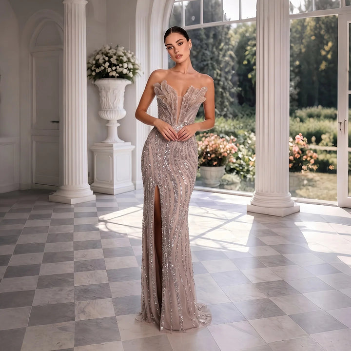 Timeless Heavy Beaded Arabian Party Gown