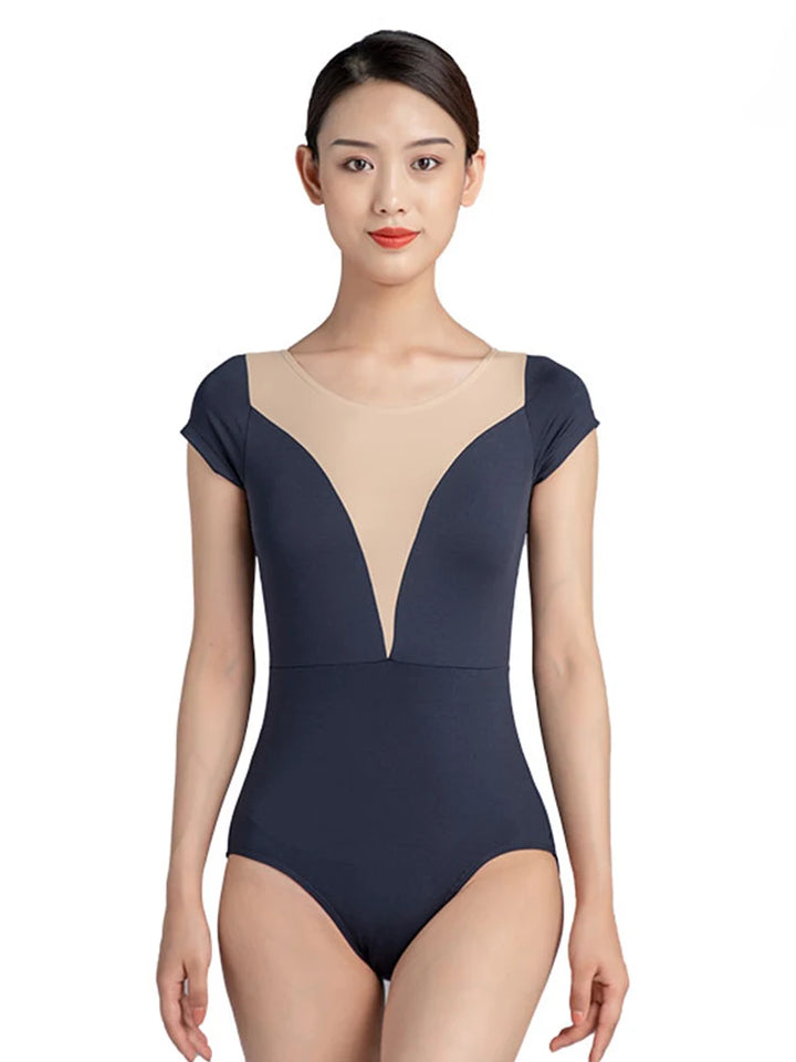 Stylish Deep V-Neck Leotard Dress
