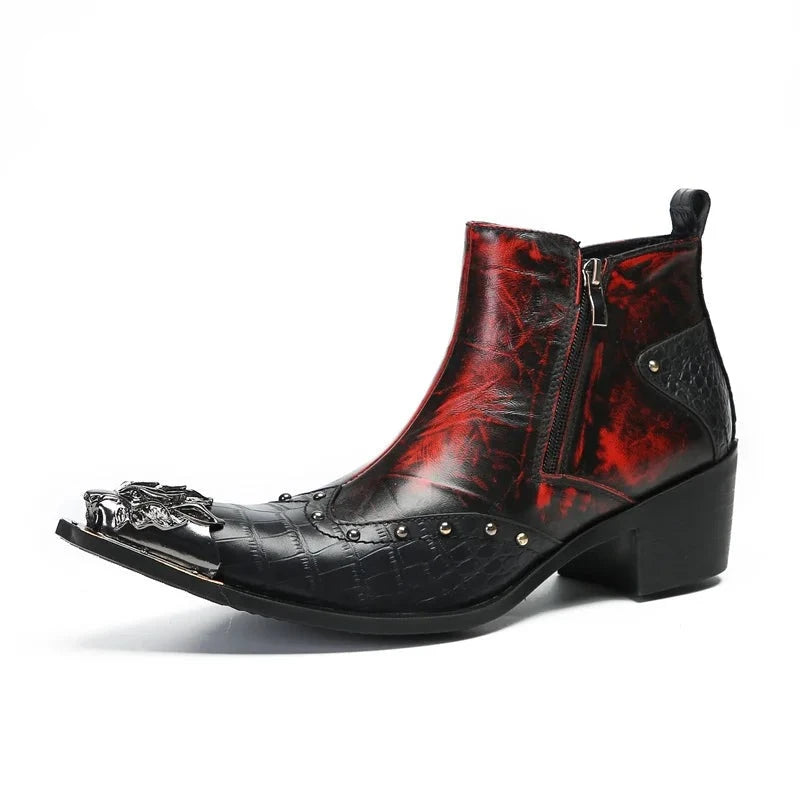 Metal Toe Ankle Boots