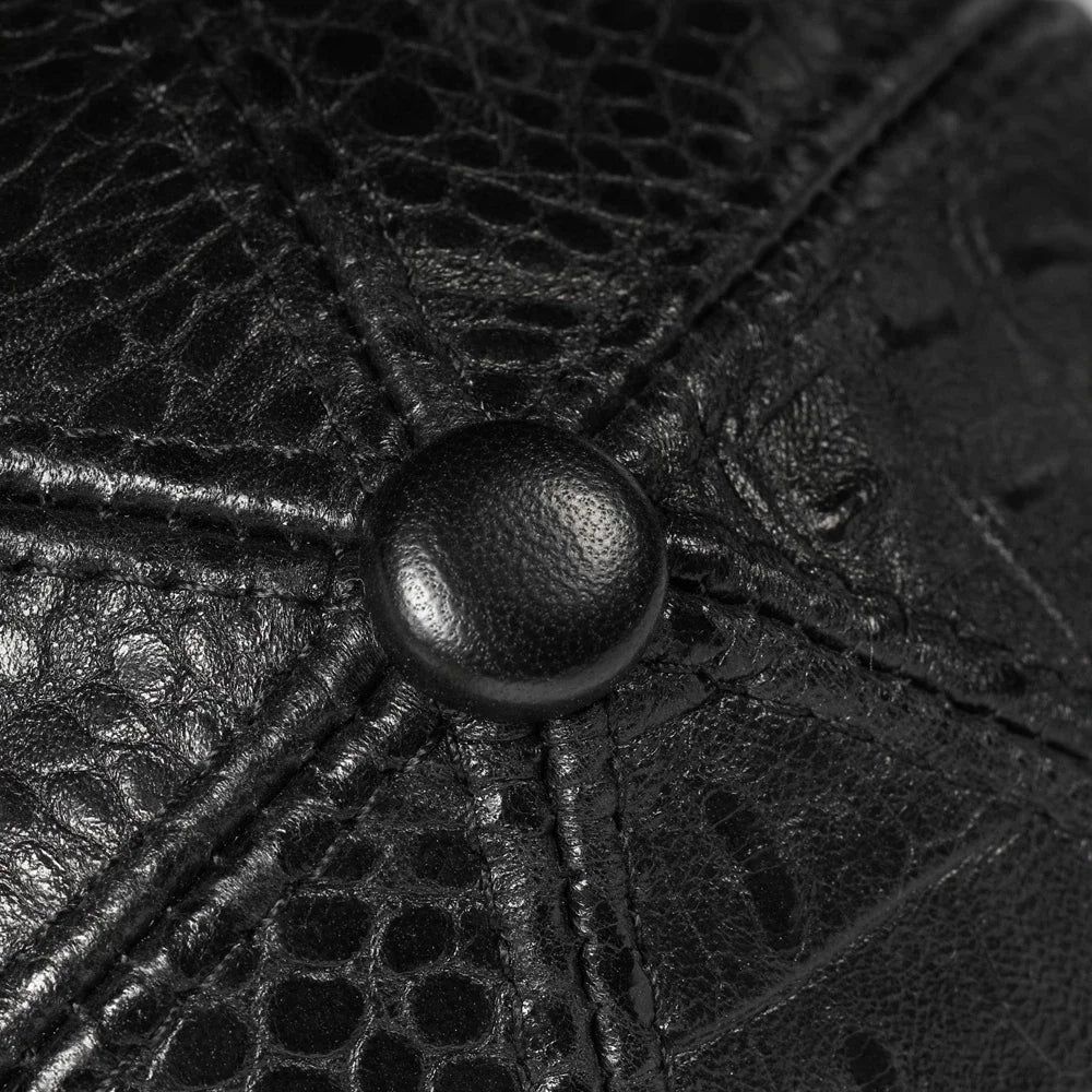 Stylish Duck Tongue Style Leather Cap