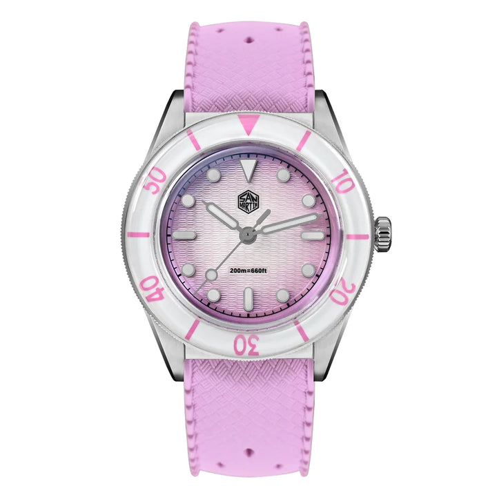 Refined Guilloche MOP Dial Wristwatch