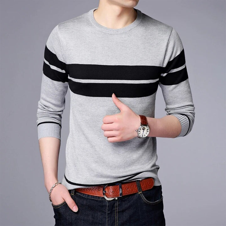Striped Lines Men's Pullover Sweater