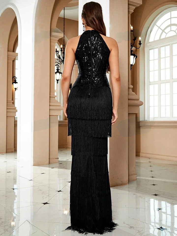 Lovely Halter Neck Evening Dress