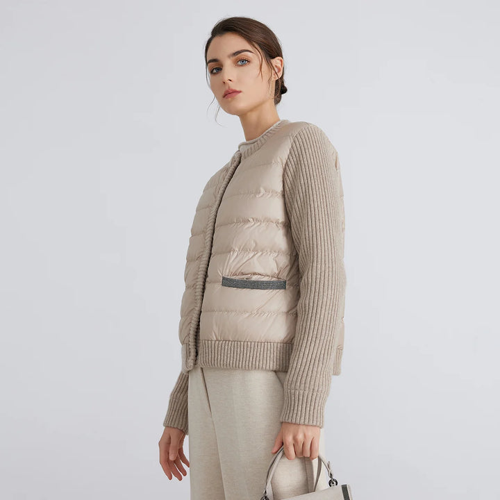 Premium Goose Down Spliced Coat