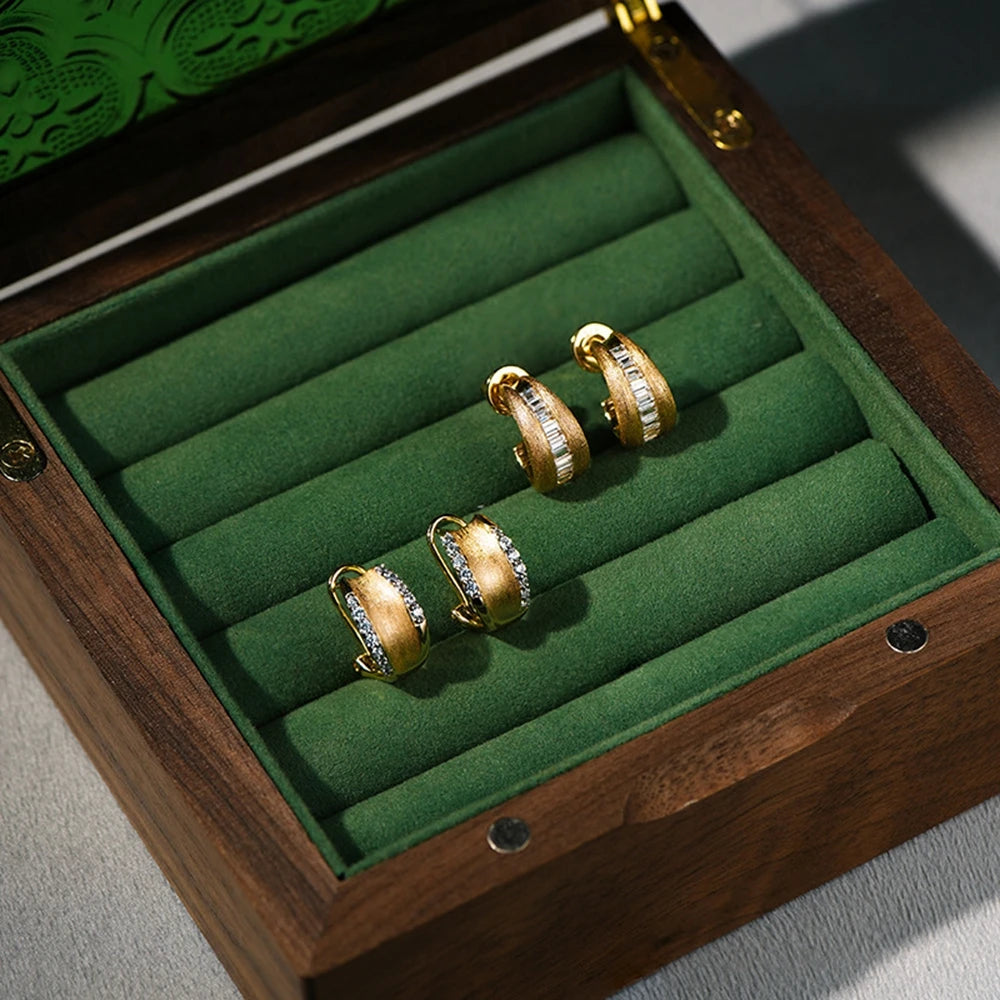 Sparkling 18K Gold Plated Earrings