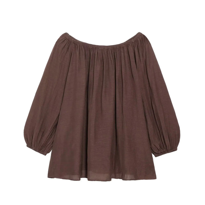 Sweet Minimalist Style Long-Sleeve Top