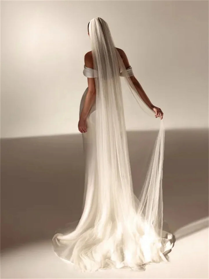 Delightful High Slit Wedding Dress
