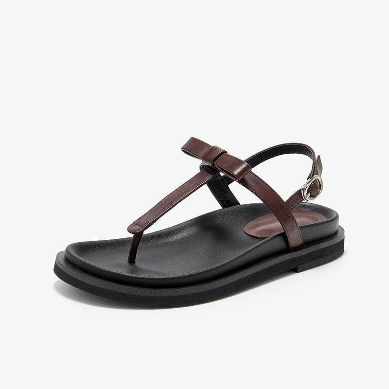Stylish Buckle Strap Flip-Flop Sandals