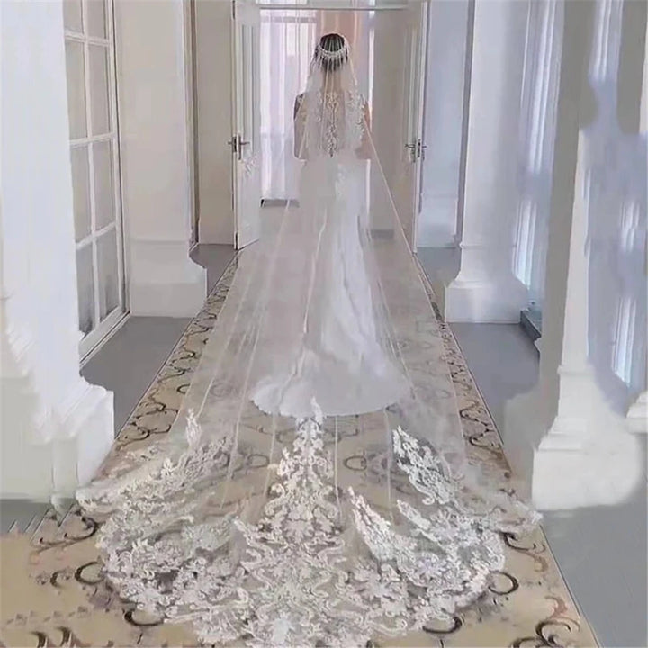 Regal Sparkling Soft Tulle Royal Bridal Veil