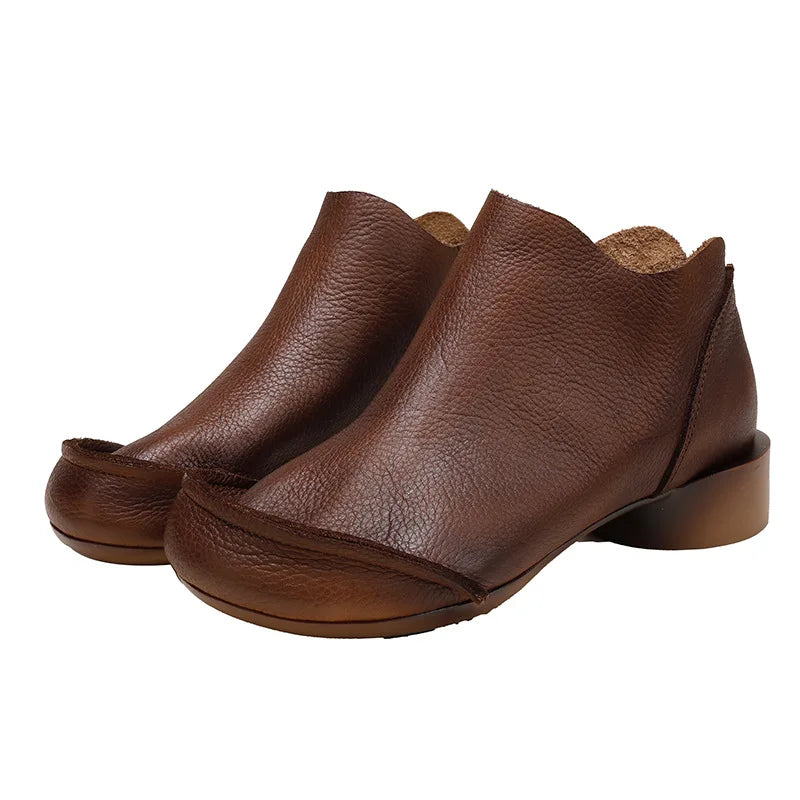 Comfortable Low Heel Short Boots