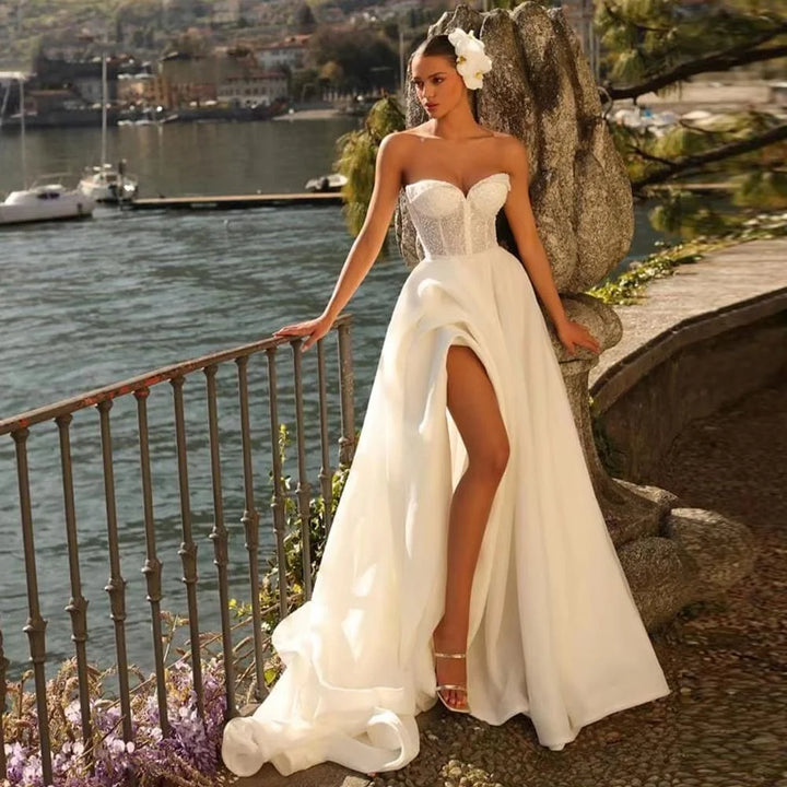 Sophisticated Beaded Wedding Dress