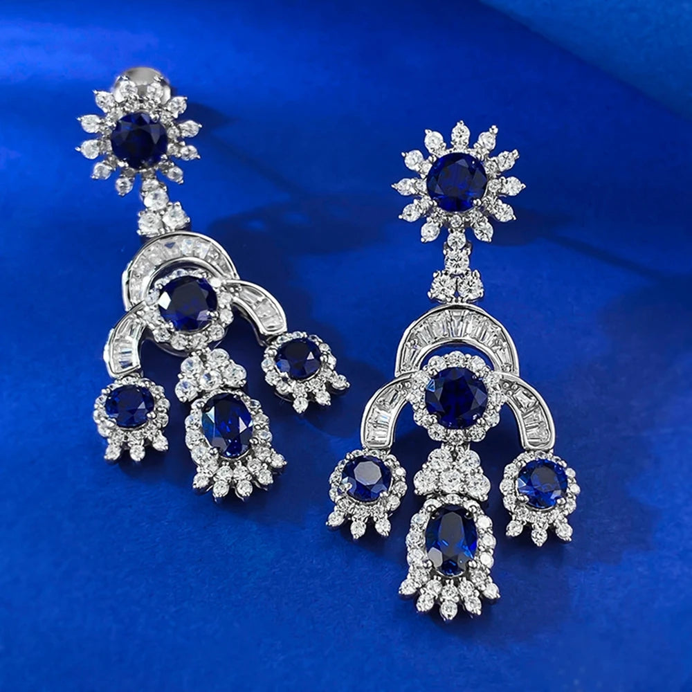 Exquisite Sapphire Ruby Earrings