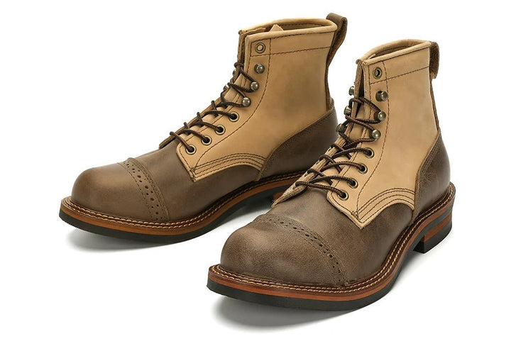 Premium Leather Short Motorcycle Boots