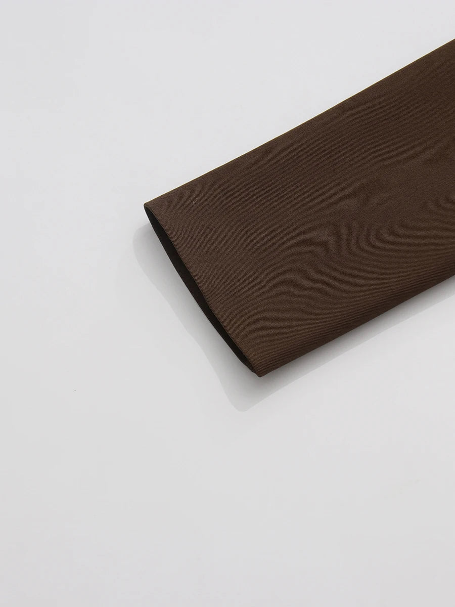 Refined Spliced A-Line Midi Dress