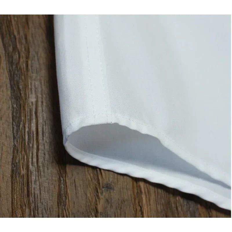 Slim Fit Vertical Line Cotton Shirt