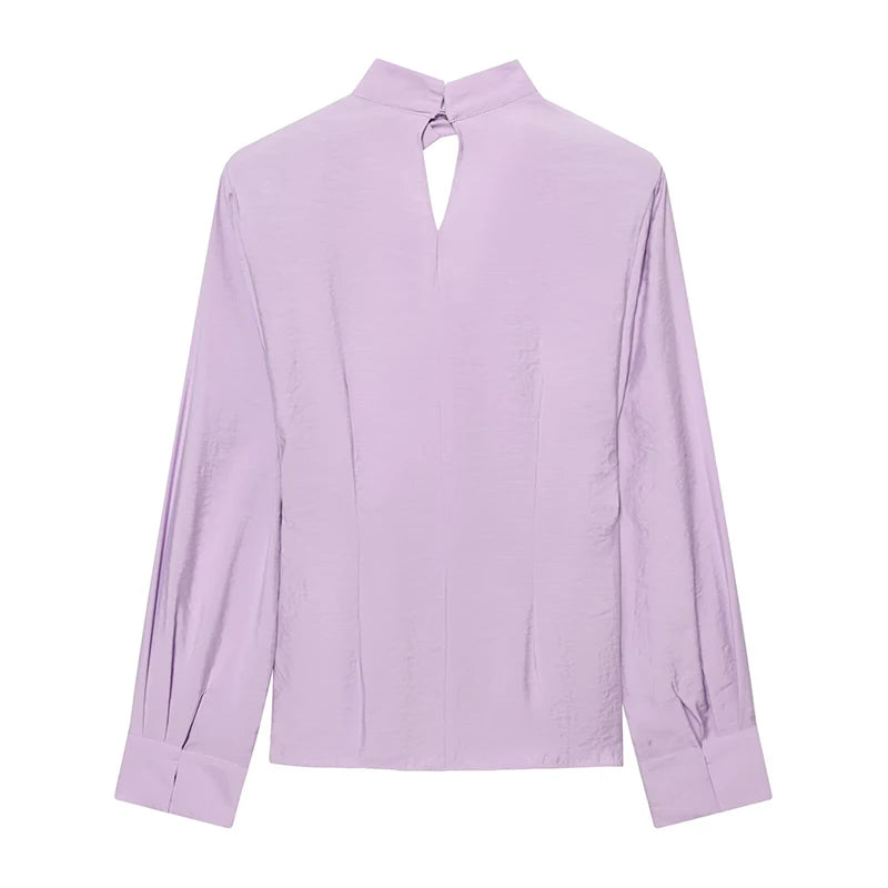 Smart Twist Collar Blouse