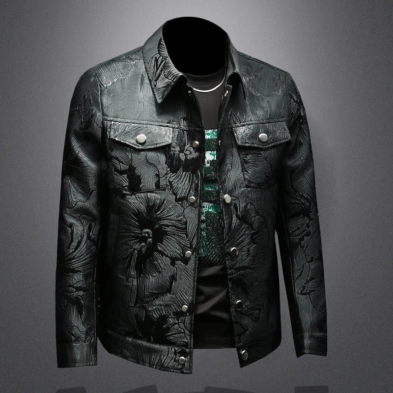 Trendy Streetwear Jacquard Jacket