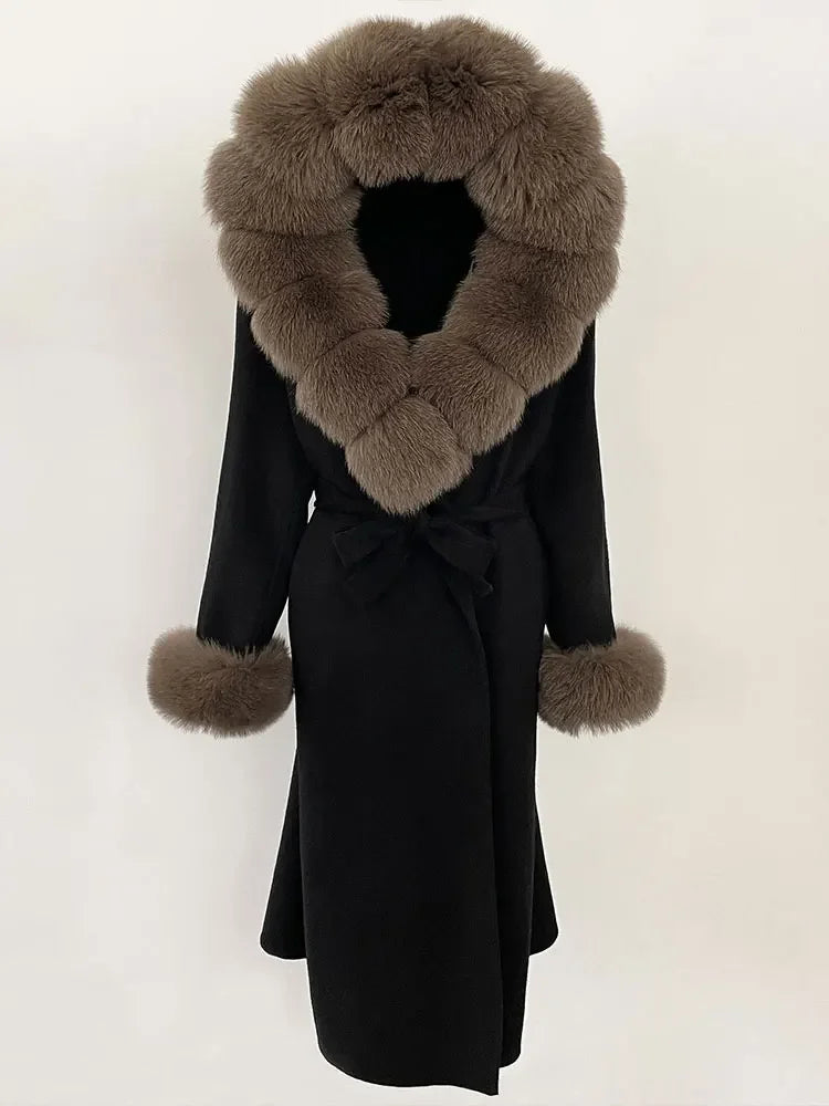 Elegant Warm Wool Blend Overcoat