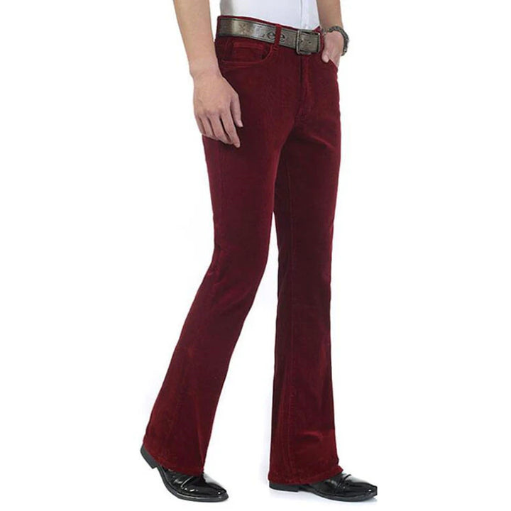 Stretchable Corduroy Bell-Bottom Trousers