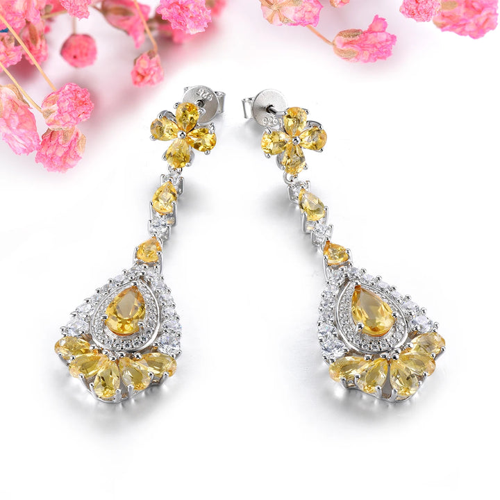 Exquisite Sterling Silver Drop Earrings
