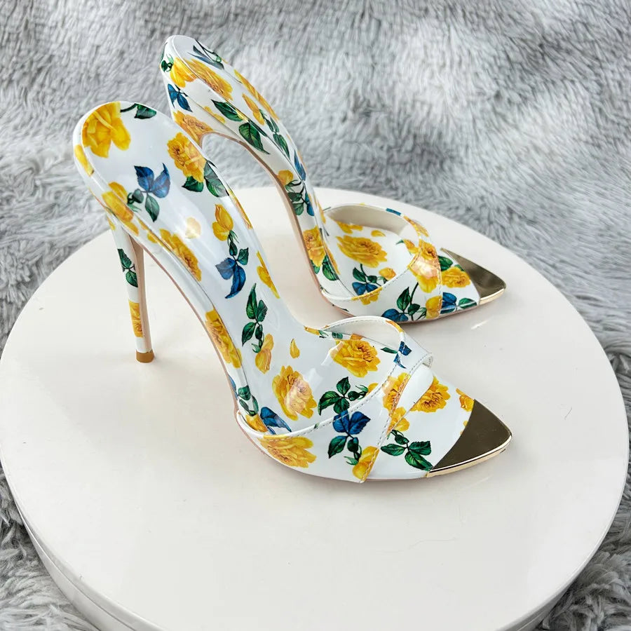 Stunning Lovely Floral High Heel Sandals