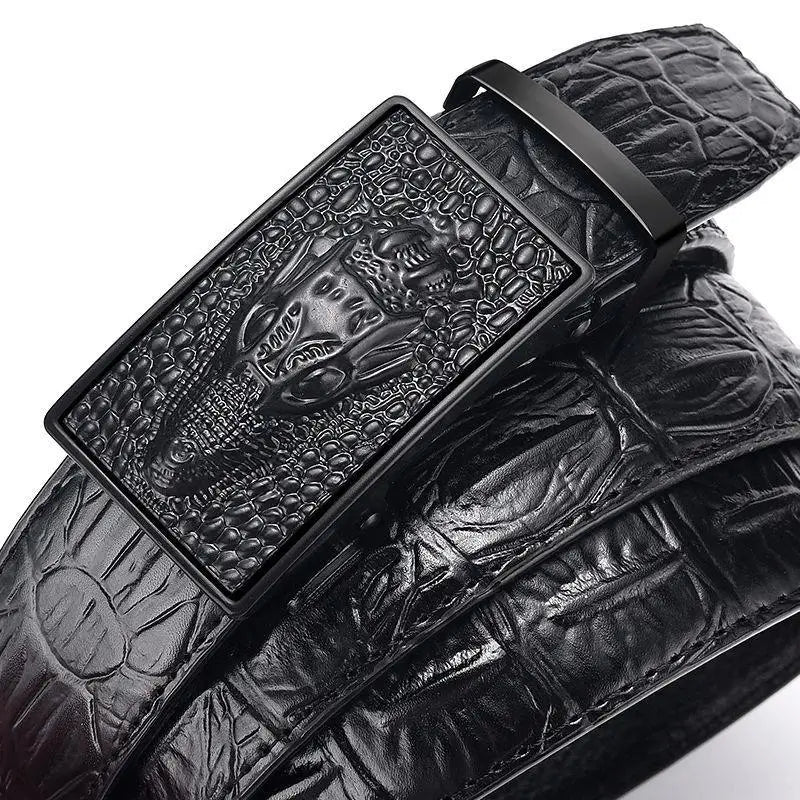 Top Quality Automatic Buckle Split Leather Belt