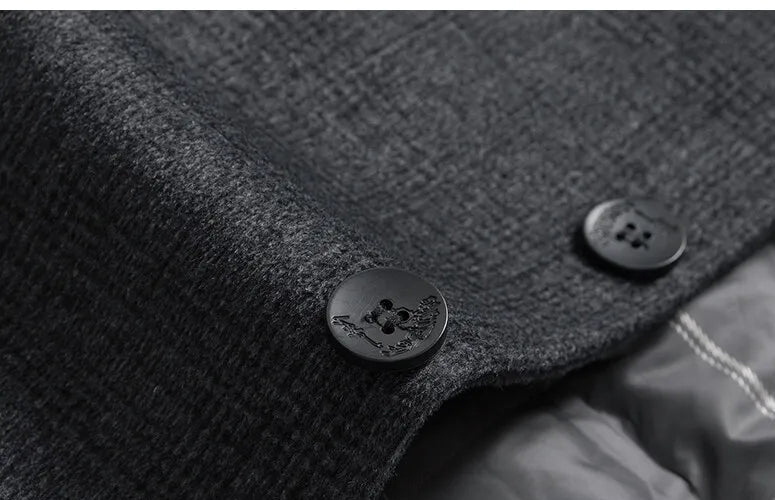 Refined Wool Checkered Coat