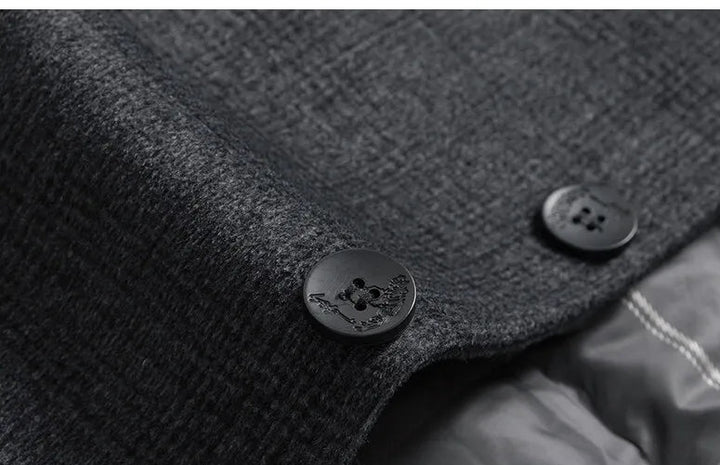 Refined Wool Checkered Coat